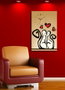 Wallity Reloj de Pared Decorativo de Lienzo 5070CS-43 45x70 cm Lienzo de Ante con Marco de Madera Elegante y Duradero
